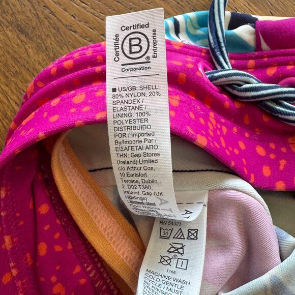 ATHLETA GIRL Paradise Splash Bikini & Shorts Girls XS 6 Athletic Swim Set - Picture 15 of 15